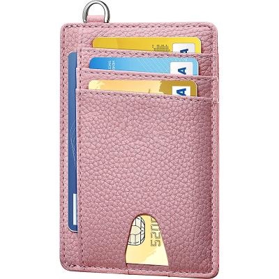 China Custom Logo Genuine Crocodile Saffiano Pu Leather Credit Card Holder Business Wallet Te koop