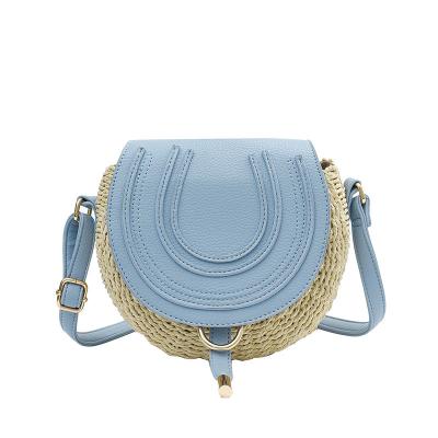 China Leisure Crossbody Straw Bag for Women Main Material PU Daily Life Essential for sale