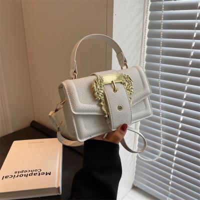 China 2024 Women's Leather Handbag Shoulder Bag Small Square Luxury Bag for All Seasons for sale