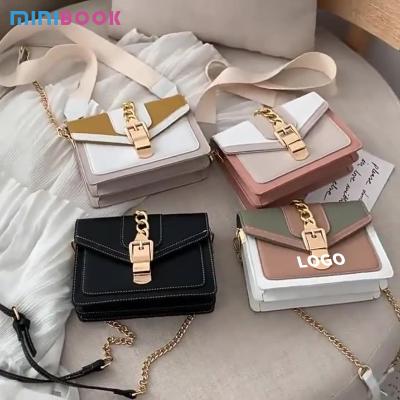 Cina Contrasto colore Donna Cross Body Bag PU Pelle borse di lusso per donne Borsa spalla in vendita