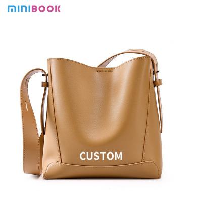 China GENUINE LEATHER Women's Bucket Bag 2024 Designer Handbags with Single Handle Tote Bag for sale