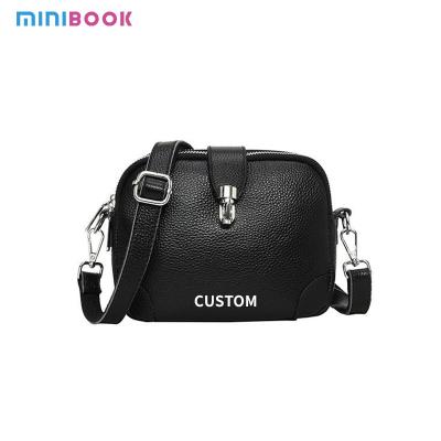 China Fashion Casual Shoulder Crossbody Bag in Genuine Cow Leather Zipper Hasp Closure for sale