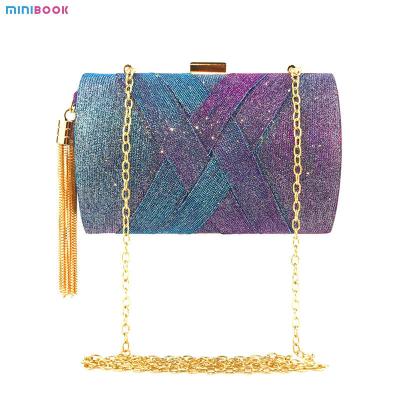 China Niedrige MOQ Mischmodelle Satin Damen Diamant Party Handtaschen Braut Handtaschen für Frauen Luxus zu verkaufen