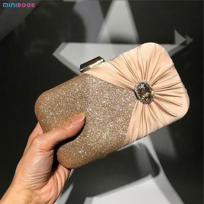 Cina Mesh Diamond-studded Banquet Bag Crossbody Chain Clutch Hand Bag Evening Handbag For Party in vendita