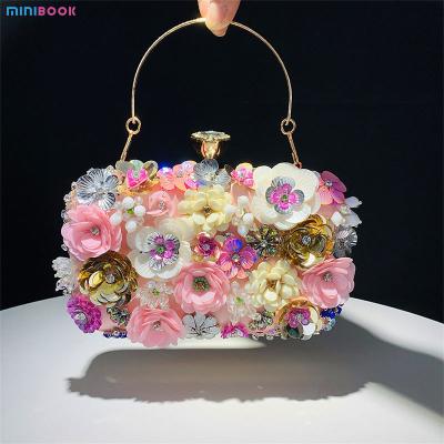 China Handmade Acrylic Evening Clutch Bag For Women Formal Party Rattan Evening With Silks And Satins Bag Bucket Evening Bag Te koop