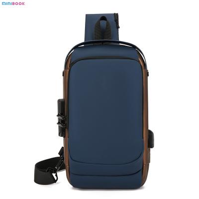 China Stylish Oxford Cloth Men's Crossbody Sling Bag with USB Port and Waterproof Design for sale