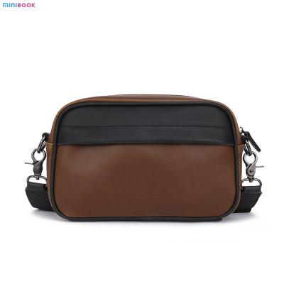 China Daily Life MINIBOOK Man Crossbody Bag PU Leather Custom Leather Shoulder Bag Small Messenger Bag for Men for sale