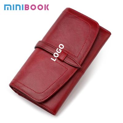 China Leather Wallet Long Ladies Clutch Bag Purse for Fashionable Women Low MOQ for sale