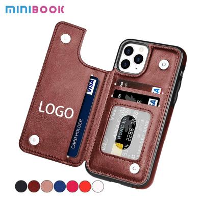 China PU Leather Kickstand Phone Case Wallet with Card Slots and Lightweight Design for sale