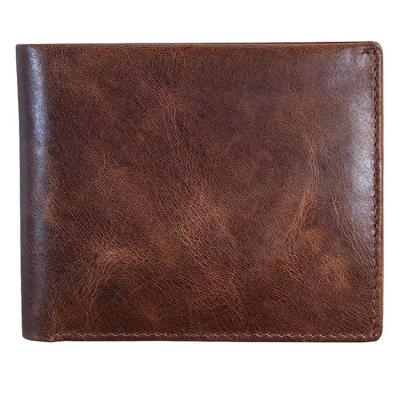 China Luxury Vintage Designer Slim RFID Men's Leather Wallet with GENUINE LEATHER Material for sale