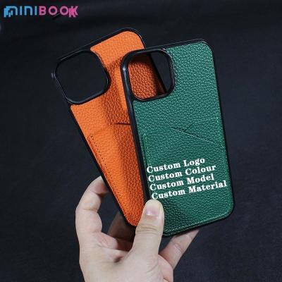 China Minibook Genuine Leather Carcasa de telefono Wallet Bag for Daily Life Phone Case for sale