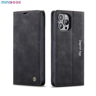 Chine Minibook 2022 Véritable cuir bronzé végétal étui téléphonique de protection complète pour iPhone 14 13 à vendre