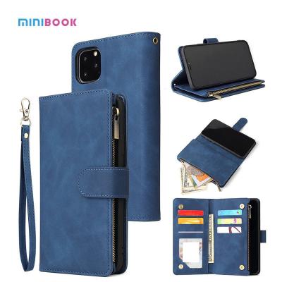 China Genuine Leather Wallet Stand Phone Case For iPhone Xs Max With Credit Card Holder 15*0.8*7.5cm for sale