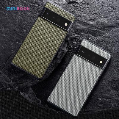 중국 Fabric Hybrid TPU PC Leather Back Cover for Google Pixel 6 Pro and Pixel 6 Phone Case 판매용