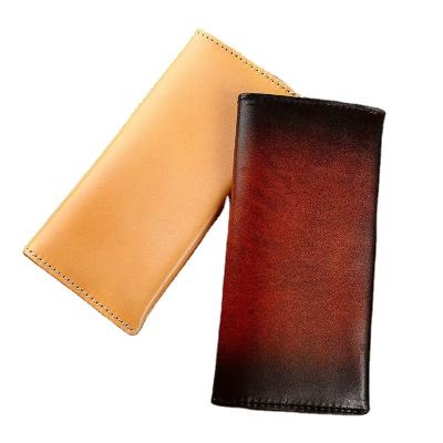 China Anti-Theft Cowhide Japanese and Korean Trendy Long Wallet in First Layer Leather for sale