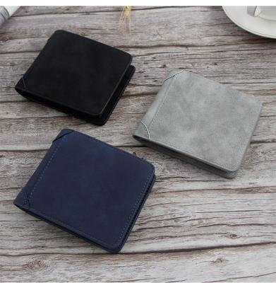 China Style Fashion Man Purse Ultrathin Vintage Matting PU Leather Men Wallets for Decoration for sale