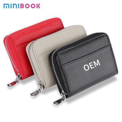 China Style Fashion Genuine Leather RFID Blocking Fashion Credit Card Wallet for Young Girls for sale