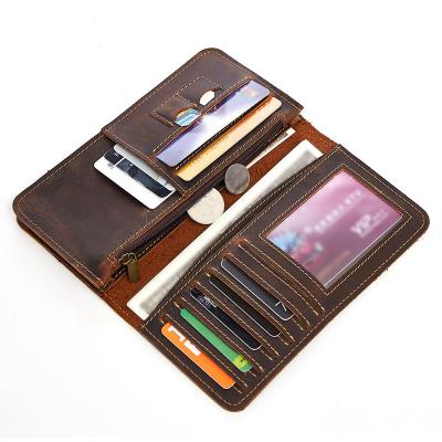 China Daily Life Male Cow Leather Wallet with Card Holder and Anti-Theft Design in Leather for sale