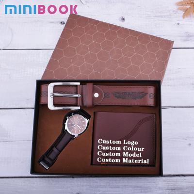 China Unisex Daily Life Minibook Men's Gift Sets Watch Wallet and Sets in Exquisite Packaging for sale