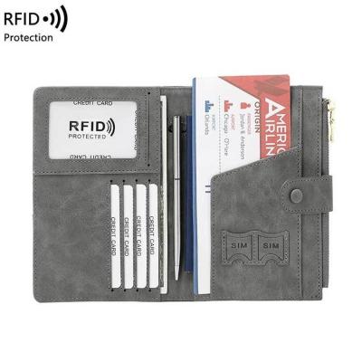 China Advantage Leather Unisex Rfid Passport Holder for Fashion Business Travel Card Holder for sale