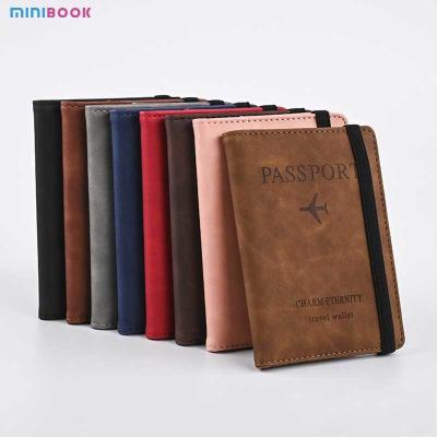 China Vintage Business Passport Covers Holder Multi-Function ID Bank PU Leather Wallet Case for sale