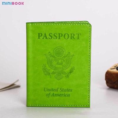 China 2023 USA Passport Holder Sleeve Logotipo personalizado para viagens personalizadas em PU Leather à venda