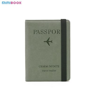 China Minibook padrão personalizado Portador de passaporte Rfid Bloqueio carteira de viagem para cartão de crédito à venda