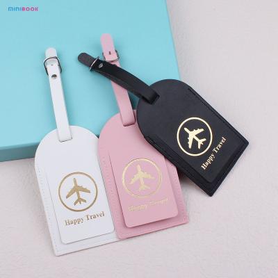 China Custom Logo Gold Foiled Passport Holder Luggage Tag Gift Set For Travel Accessories for sale