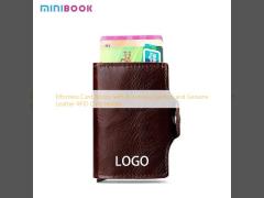 Effortless Card Access with Automatic Ejection and Genuine Leather RFID Card Holder