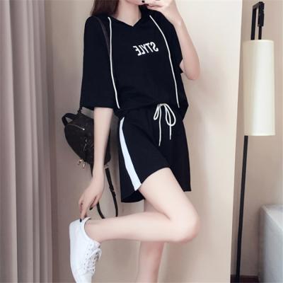 China Short two-piece loose casual anti-pilling sports suit women's new summer running shorts and sportswear set for sale