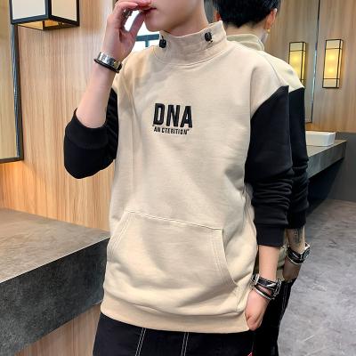 China Spring 2020 Breathable Men's T-shirt New Contrast Color Fashion Long Sleeve Sweater Men Wear for sale