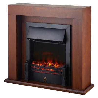 China Popular Selling Hotel Log Real Flame Built-in Electric Fireplace Heater for sale