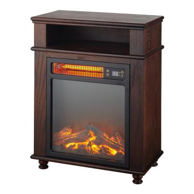 China IH-2072 Hotel Quartz Wood Infrared Tube With Log Flame Electric Fireplace for sale