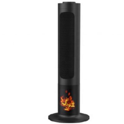 China 2022 New Hotel PTC Room Ceramic Heating Element With Flame Effect Tower Heater for sale