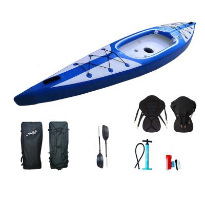 China Enjoy Wonderful Surfing Experience 1 Person Drop Point Canoe Inflatable Whitewater Sea Boat Foldable Cheap Kayaks With Seat for sale