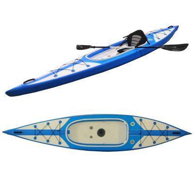 China Enjoy Wonderful Surfing Experience 3 Meters 4m Length Patent Design 1or 2 People Canoe Drop Point Rigid Inflatable Kayak for sale