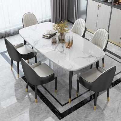 China (Others) 2021 Hot Sale Newest Modern Design Bedroom Home Hotel Villa Furniture Adjustable Set Guangdong Marble Dining Table And Chair Set Custom for sale