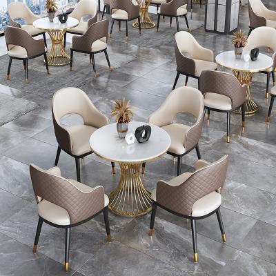 China Newest design modern hotel apartment villa restaurant cafe bargain dining room furniture sets tables leisure custom GUA marble chairs for sale