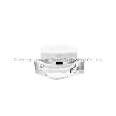 China 15g 30g 50g Cosmetic Square Acrylic Jar For Cosmetics Cream for sale