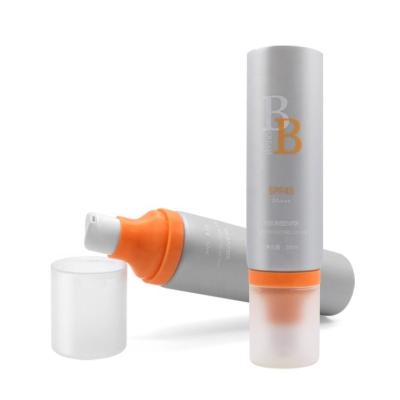 China 50-100ml Cosmetic Plastic BB Cream Base Airless Tube Pump Cosmetic Soft Tube for sale