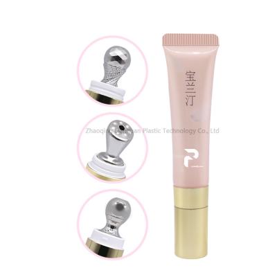 China D19 Multiple Effect Eye Cream Cosmetic Packaging Tube With Zinc Alloy Massage Head for sale