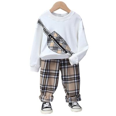 China Kids Casual Cotton Sets Autumn Spring Kids Two Piece Clothes Outwear Boy Casual Sweatsuit Clothing Sets for sale