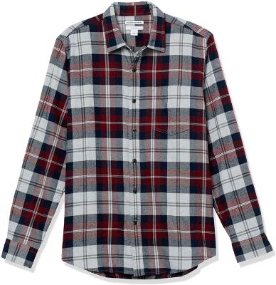 China Shinesia Men's Anti-pilling Shirts Plus Size Plaid Button Flannel Long Sleeve Custom Shirts Classic Casual Comfort Work for sale