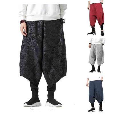 China Anti-wrinkle Shinesia Men's Pants Plus Size Cotton Canvas Solid Color Breathe Light Loose Hip Hop Casual Harem Pants Custom Made for sale