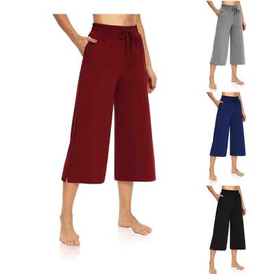 China Shinesia Women's Pants Anti-wrinkle Plus Size Casual Yoga Party Pocket Outdoor Pants Loose Comfortable Elastic Dancing Calf Length for sale