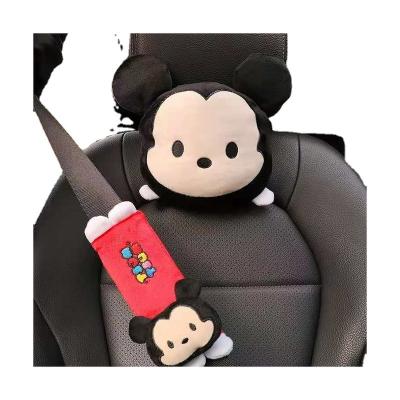 China Wholesale Soft Mickey Minnie Cartoon Car Seat Belt Shoulder Protector Seat Belt Cover for sale