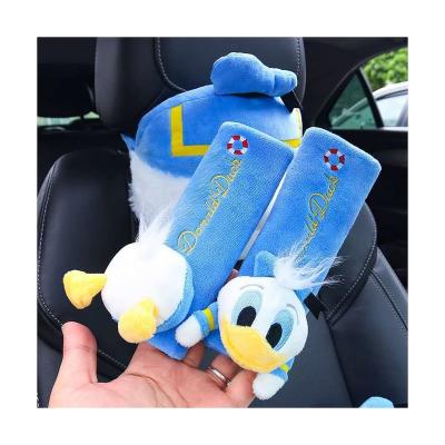 China Soft Cute Donald Duck Baby Car Seat Belt Shoulder Protector Safety Cover for sale