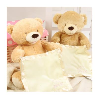 China Soft Creative Doll Bear Doll Kids Cuddle Baby Teddy Bear Can Talk Stuffed Toy Cat And Hide And Seek Bear for sale