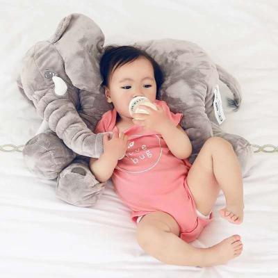 China Soft Elephant Baby Sleeping Pillow Relieving Elephant Plush Doll Kids Doll Gift for sale