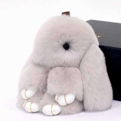 China Softly Pretend To Be A Key Chain Creative Cool Cute Little Girls' Dead Rabbit Plush Doll Pendant Bag Pendant for sale